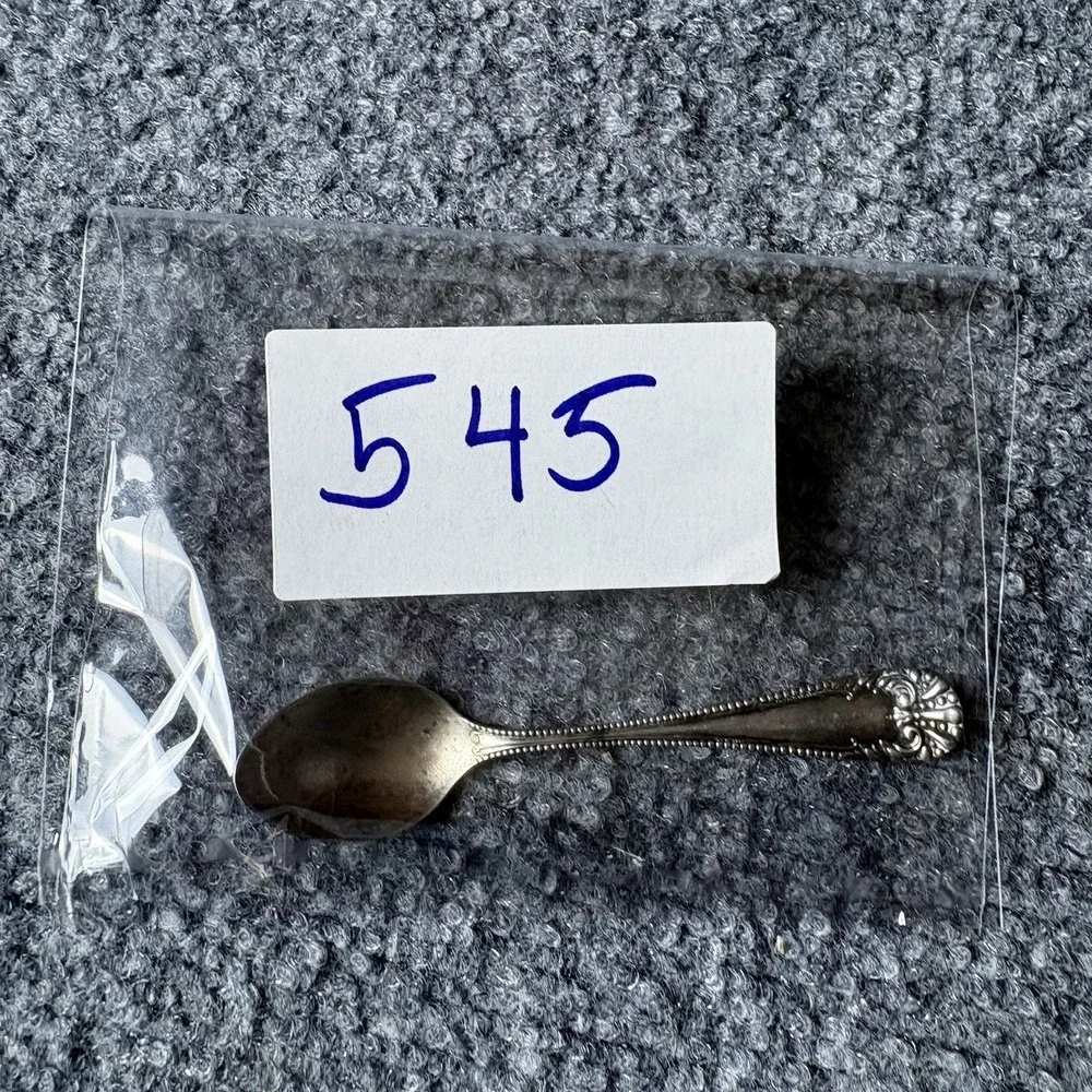 Vintage Baker Manchester BMS14 Sterling Silver Demitasse Spoon 4